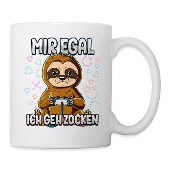 Mir Egal Ich Geh Zocken Gaming - Tasse - Weiß - Rechts