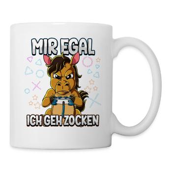 Mir Egal Ich Geh Zocken Gaming - Tasse - Weiß - Rechts