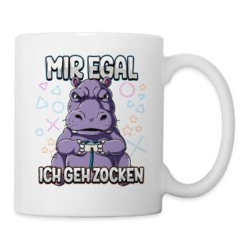 Mir Egal Ich Geh Zocken Gaming - Tasse - Weiß - Rechts