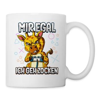 Mir Egal Ich Geh Zocken Gaming - Tasse - Weiß - Rechts