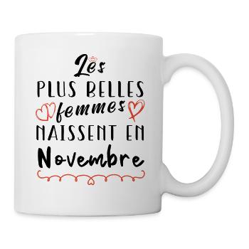 The most beautiful women are born in November - Mug - white - Right