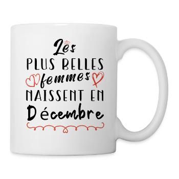 The most beautiful women are born in December - Mug - white - Right