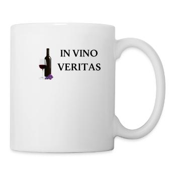 In Vino Veritas Weinliebhaber Wein Spruch Rotwein - Tasse - Weiß - Rechts