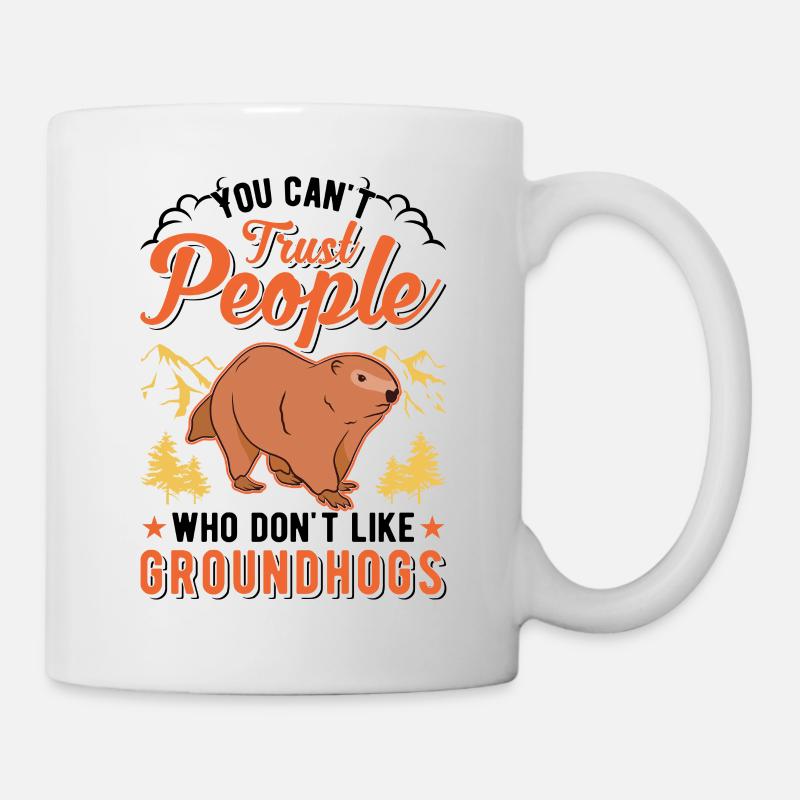 Marmotte Marmotte Marmotte de la forêt Marmotte - Mug blanc - blanc