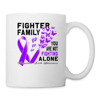 Arc violet conscient de la naissance prématurée - Mug blanc - blanc - Droite