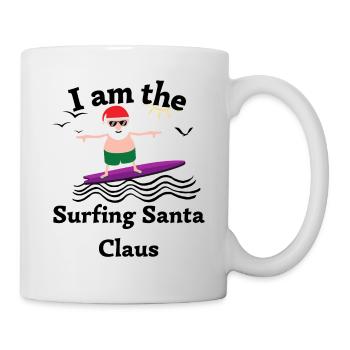 I am the Surfing Santa Claus - Tasse - Weiß - Rechts