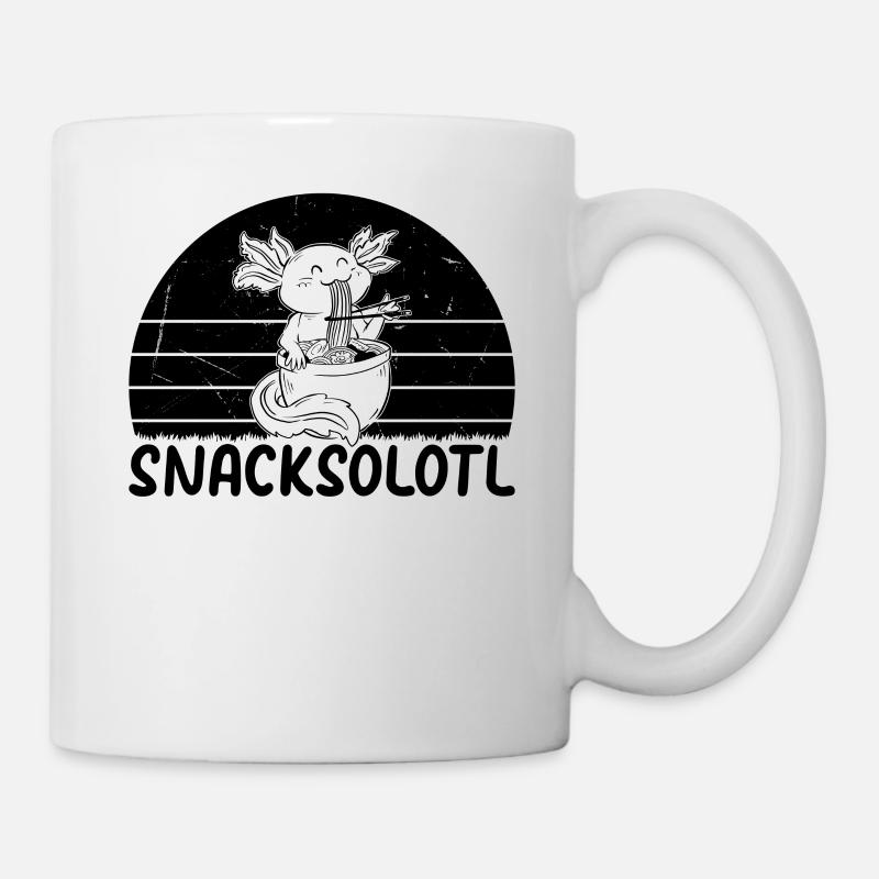 Axolotl Snacksolotl Axolotl Funny Axolotl - Mug - white