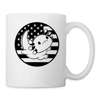 Kawaii Axolotl Americann Flag Axolotl US Flag Axol - Tasse - Weiß - Rechts