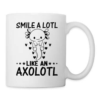 Kawaii Axolotl Lover - Smile A Lotl Like An Axolot - Mug - white - Right