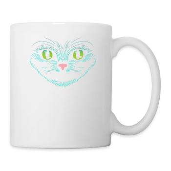 Grinse Katze - Tasse - Weiß - Rechts