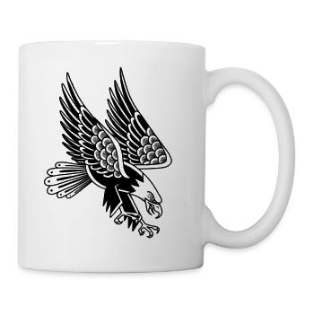 Traditioneller Adler - Tasse - Weiß - Rechts