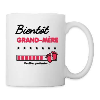 Bientôt grand-mère cadeau naissance future mamie - Mug blanc - blanc - Droite