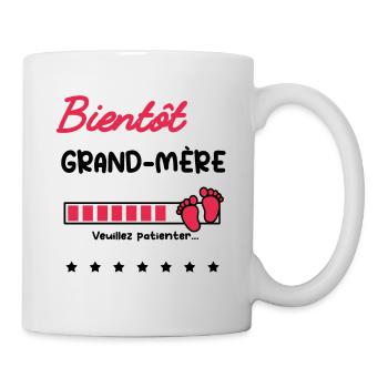 bientôt grand-mère cadeau future mamie - Mug blanc - blanc - Droite