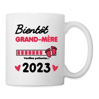 Bientôt grand-mère 2023 cadeau future mamie - Mug blanc - blanc - Droite
