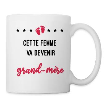 femme devenir grand-mère cadeau future mamie - Mug blanc - blanc - Droite