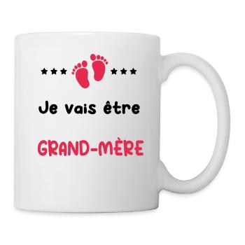je vais être grand-mère future grand-mère - Mug blanc - blanc - Droite