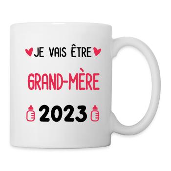je vais être grand-mère 2023 future grand-mère - Mug blanc - blanc - Droite