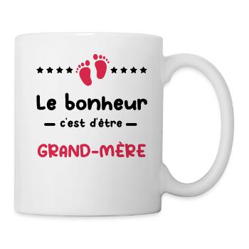 Annonce grossesse bonheur c'est d'être grand-mère - Mug blanc - blanc - Droite