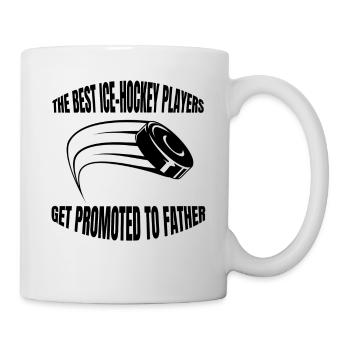 Eishockey Vater Dad Eishockeyteam Wintersport Papa - Tasse - Weiß - Rechts