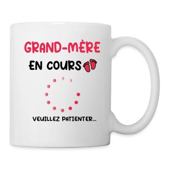 Annonce grossesse mamie grand-mère en cours - Mug blanc - blanc - Droite
