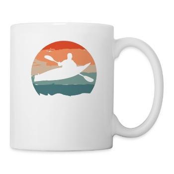 L’avertissement peut spontanément commencer à parler de radeau - Mug blanc - blanc - Droite