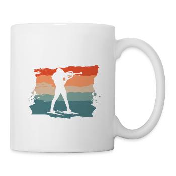 Retro Easily Distracted By Biathlon Biathlete - Mug - white - Right