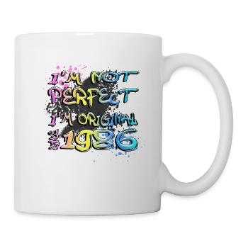 Je ne suis pas parfait, je suis original depuis 1986 Graffiti - Mug blanc - blanc - Droite