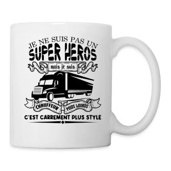 chauffeur camion | Fan de Camions super héros - Mug blanc - blanc - Droite