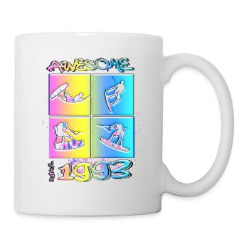Génial depuis 1993. Style de vie de wakeboard - Mug blanc - blanc - Droite