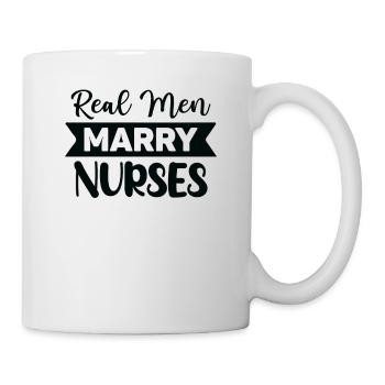 Echte Männer heiraten Krankenschwestern - Tasse - Weiß - Rechts