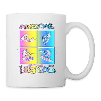 Awesome since 1986. Wakeboard Lifestyle - Mug - white - Right