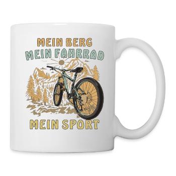 MEIN BERG MEIN FAHRRAD - Tasse - Weiß - Rechts