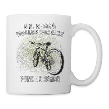 FAHRRAD HE DIGGA - Tasse - Weiß - Rechts