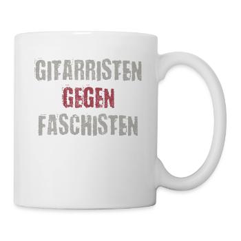 Gitarristen gegen Rassisten Punk Antirassismus - Tasse - Weiß - Rechts