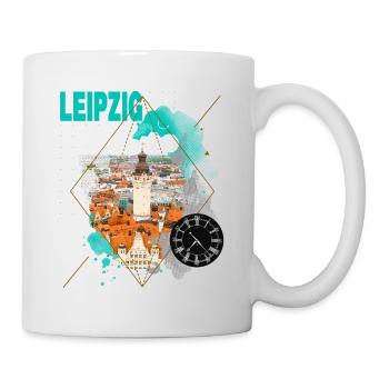 Leipzig Germany City Skyline Vintage Retro - Mug - white - Right