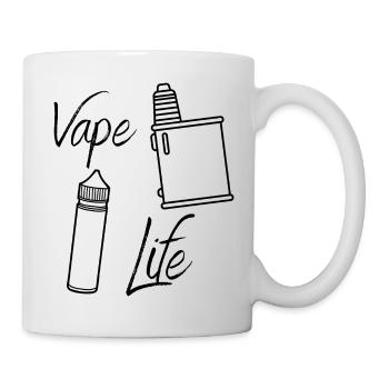 Vape Life - Vaping - Dampfen - Dampfmaschine - Tasse - Weiß - Rechts