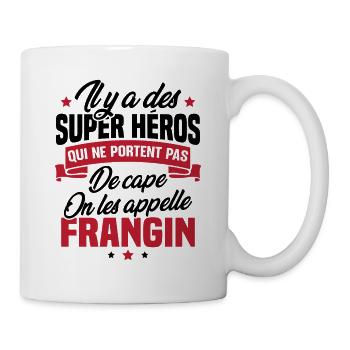 Super héros on les appelle frangin cadeau - Mug blanc - blanc - Droite