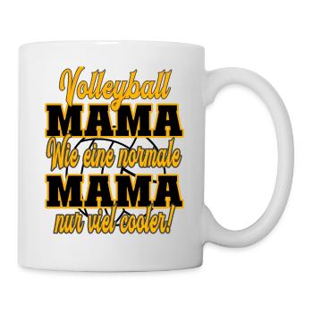 Volleyball Mama wie ein normale Mama - Volleyball - Tasse - Weiß - Rechts