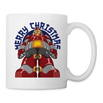 Frohe Weihnachten Cool Roboter Santa Claus Weihnachten Geschenk - Tasse - Weiß - Rechts