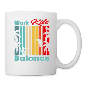 Équilibre du cerf-volant de travail. Style de vie Vintage Design, Travail - Mug blanc - blanc - Droite