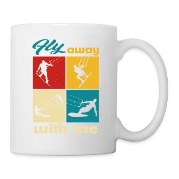 Envolez-vous avec moi. Lifestyle Vintage Design - Mug blanc - blanc - Droite