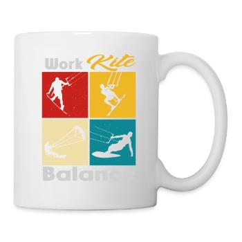 Équilibre du cerf-volant de travail. Style de vie Vintage Design, Travail - Mug blanc - blanc - Droite