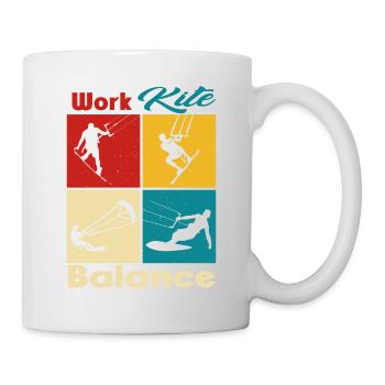 Équilibre du cerf-volant de travail. Style de vie Vintage Design, Travail - Mug blanc - blanc - Droite