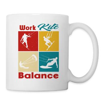 Équilibre du cerf-volant de travail. Style de vie Vintage Design, Travail - Mug blanc - blanc - Droite