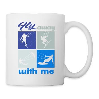 Envolez-vous avec moi. Lifestyle Vintage Design - Mug blanc - blanc - Droite