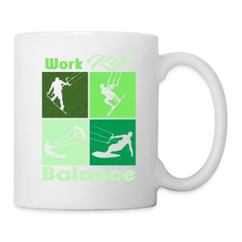 Équilibre du cerf-volant de travail. Style de vie Vintage Design, Travail - Mug blanc - blanc - Droite