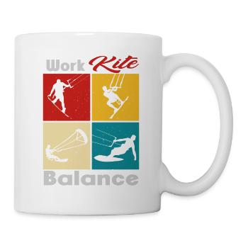 Équilibre du cerf-volant de travail. Style de vie Vintage Design, Travail - Mug blanc - blanc - Droite