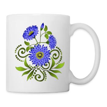 Fleur - Mug blanc - blanc - Droite