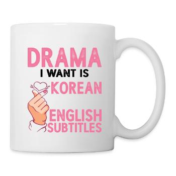 Le seul drame que je veux est coréen 4 - Mug blanc - blanc - Droite