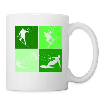 Kite Surfing, Kite Board, Lifestyle Vintage Design - Mug - white - Right